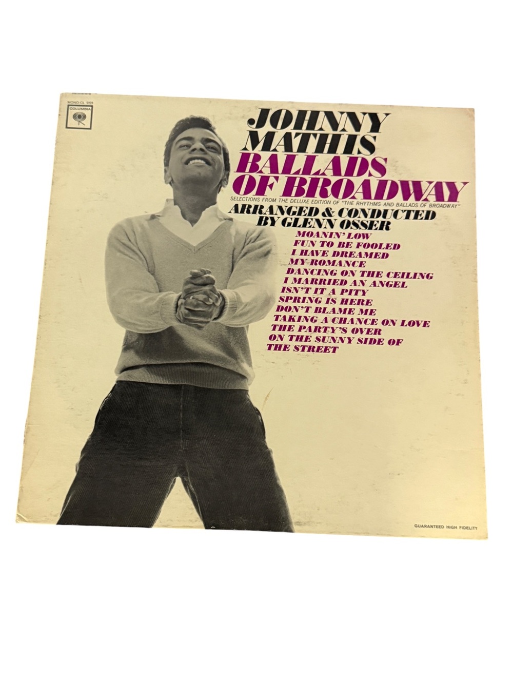 Johnny Mathis - Ballads of Broadway (Cream / Black)
